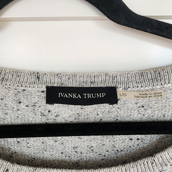 Ivanka Trump Gray Sweater with Layered Hem - Picture 5 of 8